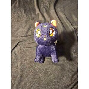 Sailor Moon‎ Plush Luna Cat Stuffed Animal Purple Great Eastern Entertainment 7"